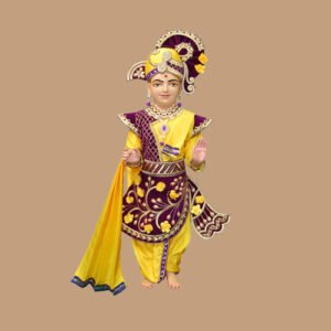 Swaminarayan Murti Vagha Yellow Purple Color